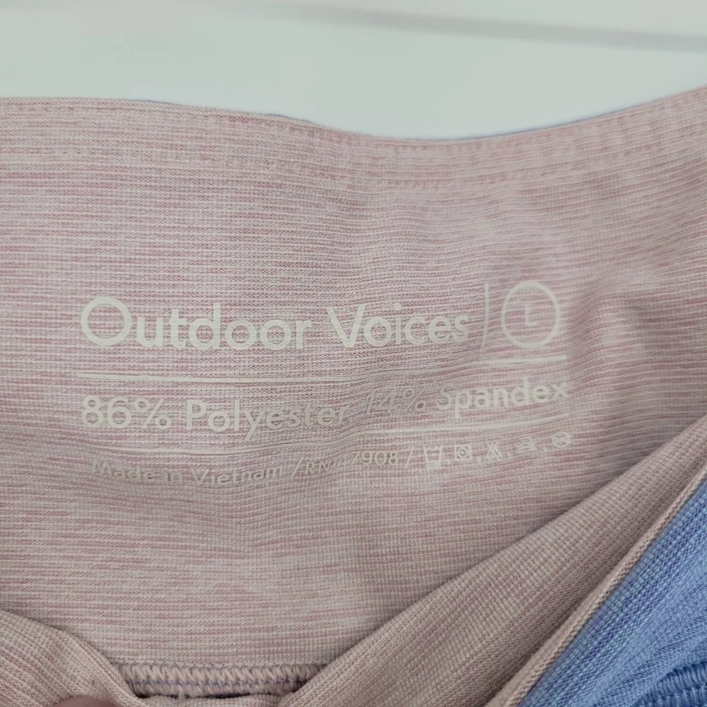 OUTDOOR Voices active lilac lavender 7/8 springs leggings size LARGE - Picture 4 of 4